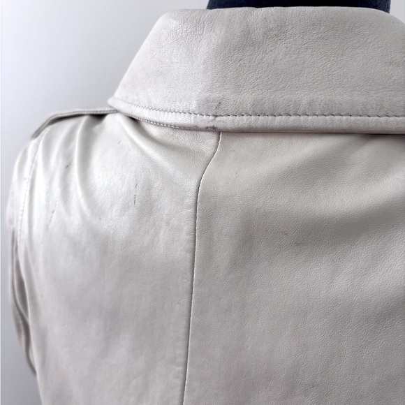 IRO Cream Lamb Leather Biker Jacket Size 4 (FR 36) - Picture 6 of 16
